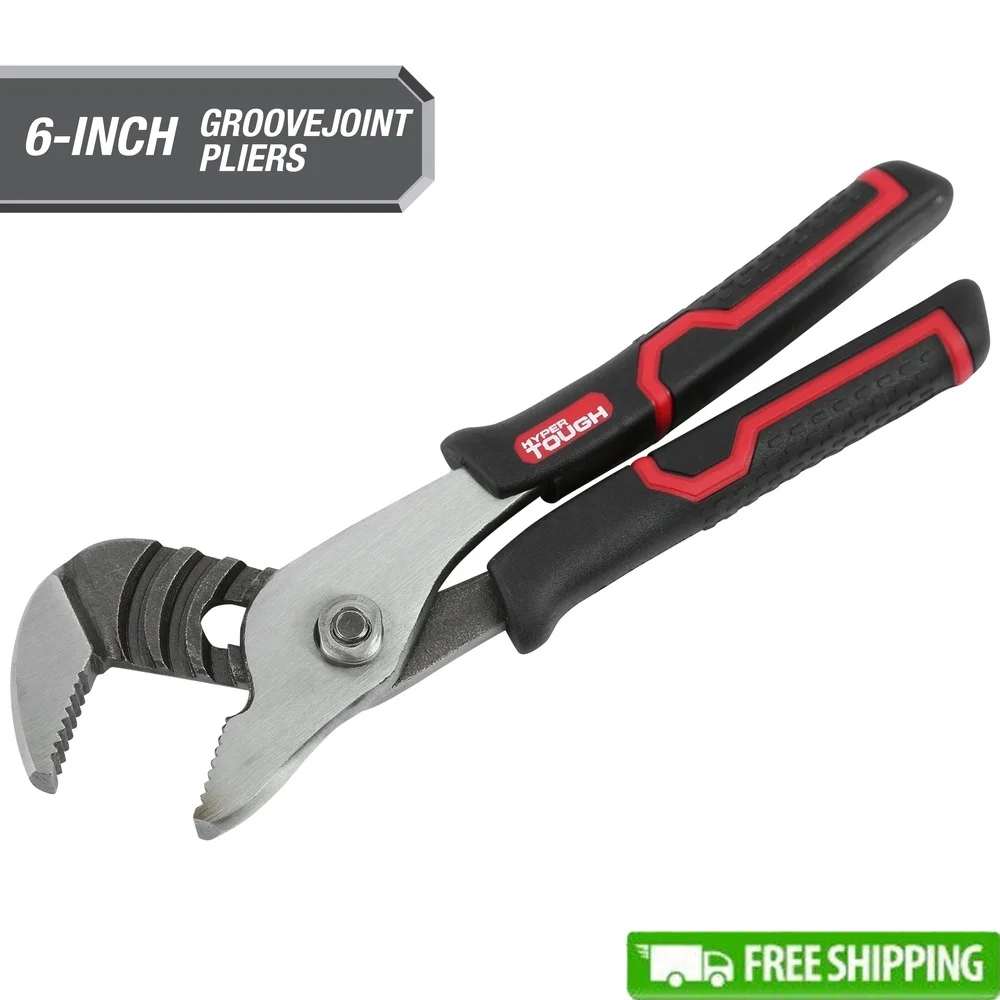 

6-дюймовые плоскогубцы с канавкой, сверхмощные регулируемые фрезерованные губки, эргономичная удобная ручка, устойчивые к ржавчине, прочные стальные инструменты