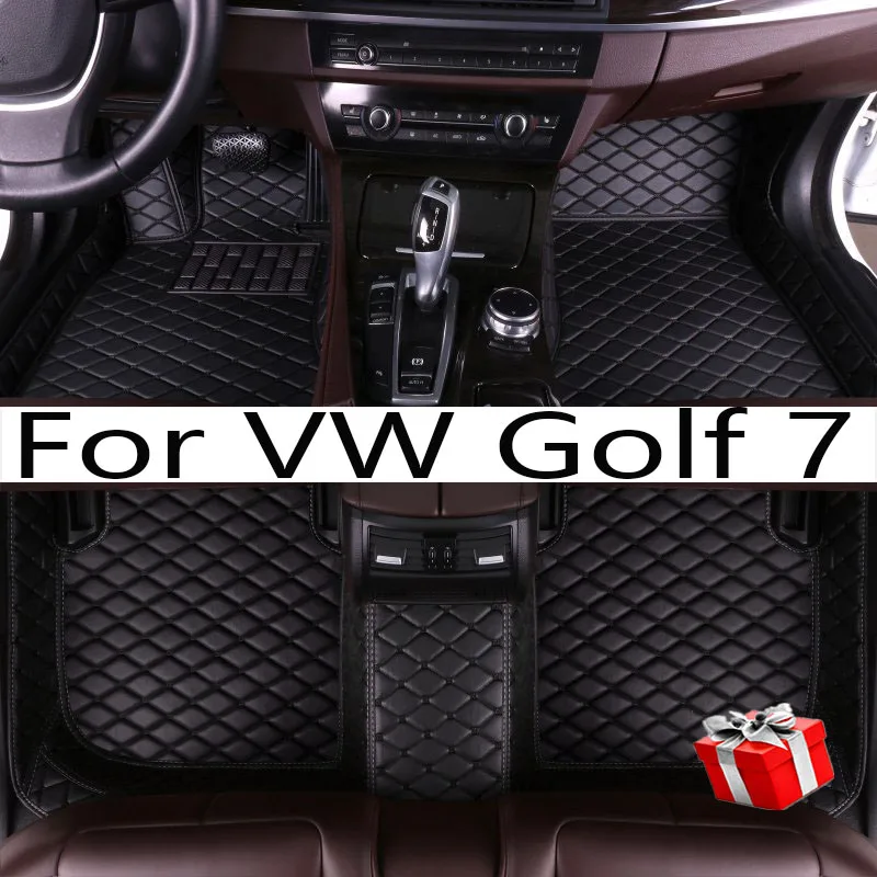 

Car Floor Mats For VW VW Golf 7 7.5 GTE GTD GTI 2012~2020 Carpets Leather Mat Rugs Pad Interior Parts Car Accessories