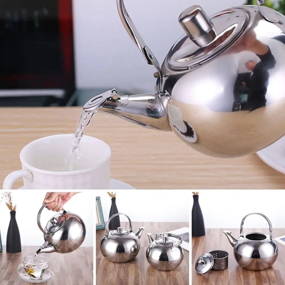 Stainless Steel Water Kettles with Infuser Filter Large Capacity Coffee Kettle Cookware Tea Coffee Tools TeaKettle Home Office