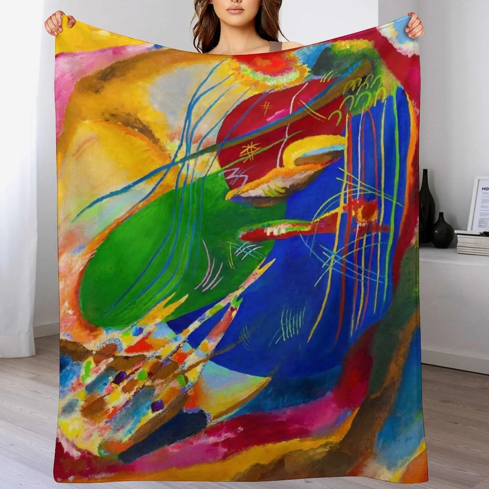 

wassily kandinsky art painting, abstract art Throw Blanket Summer Cool Breathable Blanket for Sleeping