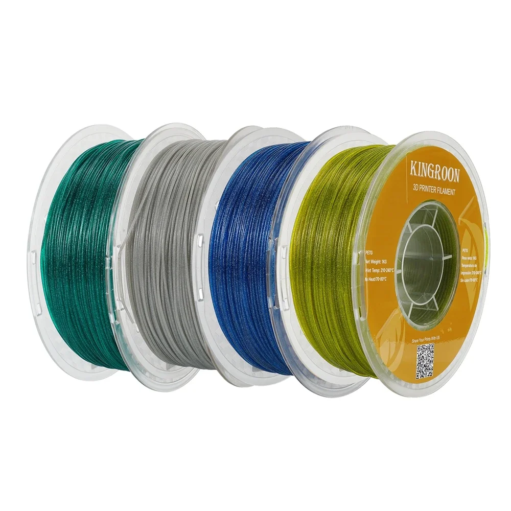 Printer 3D filamen Glitter bersinar Bling PLA PETG 1.75mm 1kg Spool 3D Printing, TERBARU PLA/PETG plastik