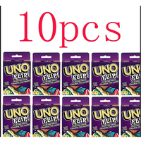 10pcs Mattel UNO FLIP! Games Family Funny Entertainment Board Game Fun Playing Cards Kids Toys Gift Box uno Card Game Kids Toys