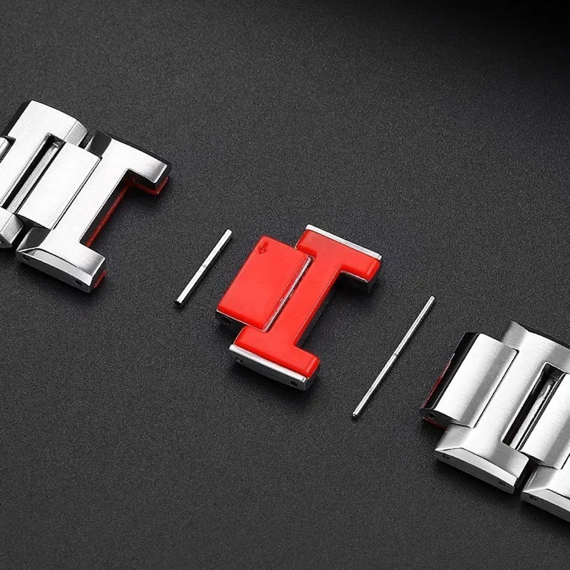 Pasek do zegarka ze stali nierdzewnej z mechanizmem szybkiego uwalniania dla Casio MTG-B3000 MTG B3000 seria smocza łuska wzór stalowy pasek z łączem końcowym mężczyźni