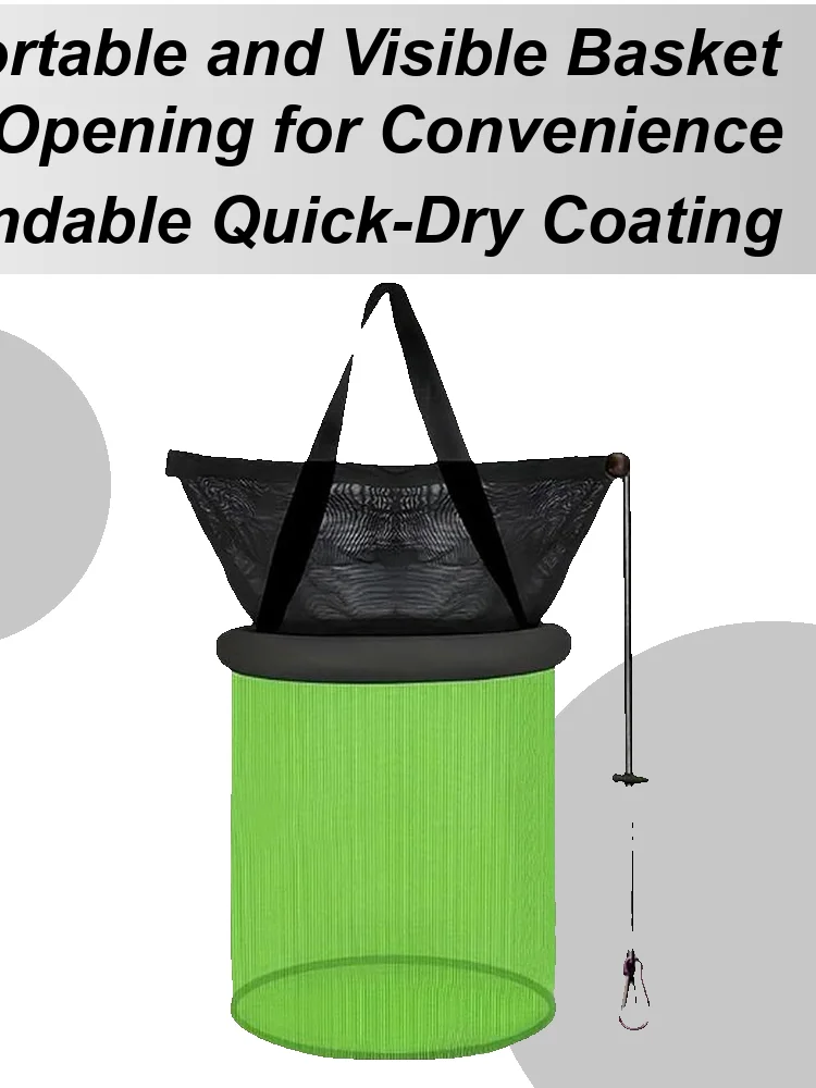 折りたたみ式釣り網、魚網バスケット、餌収納ケージ、大容量活魚保管トラップ、父、息子、夫へのプレゼントに