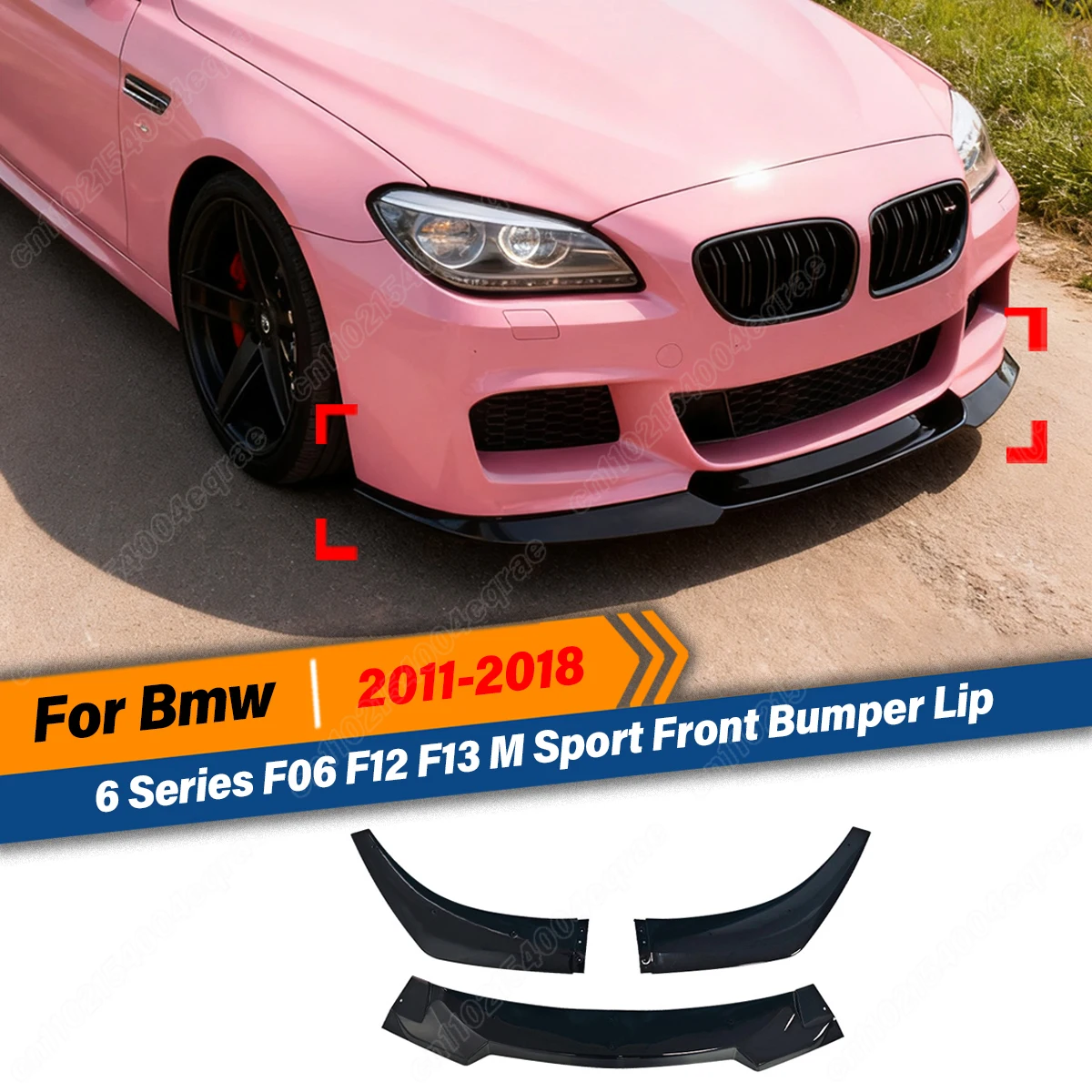 

For BMW 6 Series F06/F12/F13 M Sport 2011 2012 2013 2014 2015 2016 2017 2018 V Style Front Bumper Lip Splitter Exterior Upgrade