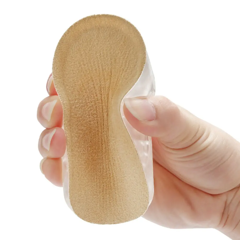 2Pairs Height Increase Insoles Invisible Half Pad Cover Inner Heightening Shoes Pads 3.5cm Non Slip Sweat Absorption Soft