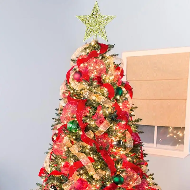 Christmas Tree Topper High-grade Material Enhanced Festive Mood Good Choice For Gifts20cm Ornament Decorative for Tabletop