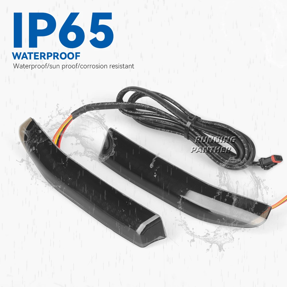 لهوندا Goldwing الذهب الجناح GL1800 2021-2023 جولة DCT وسادة هوائية دراجة نارية صندوق علوي جذع جولة نصائح الجانب LED ضوء الزخرفية مصباح