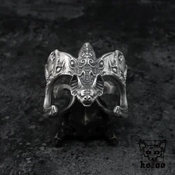Vintage Relief Pipistrellus Ring Male Personality Hand Accessories Personality Flapping Bats Ring For Men Jewelry Adjustable