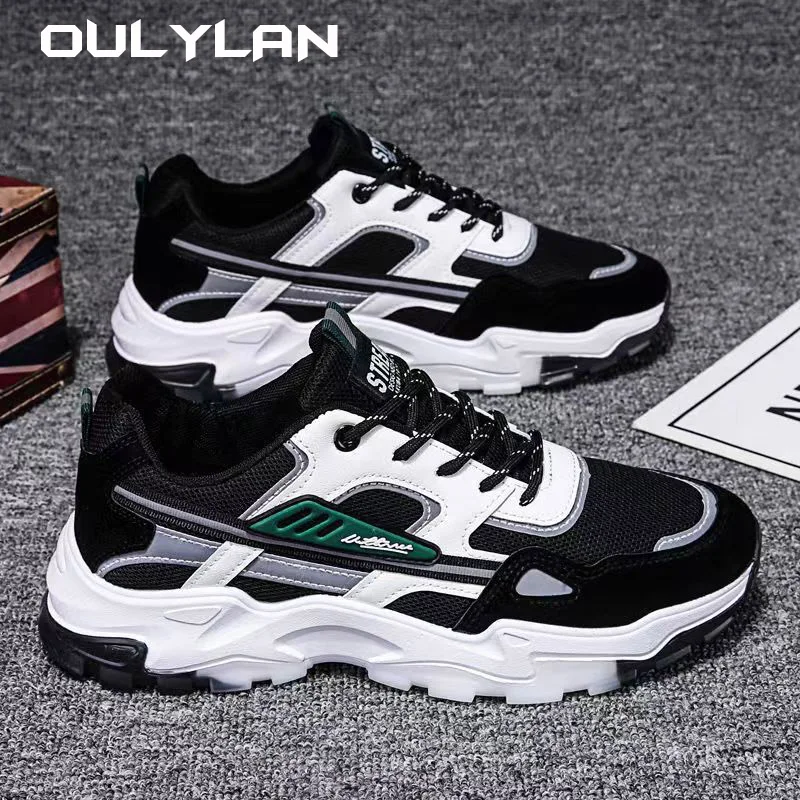 Oulylan Outdoor Men\'s Breathable Mesh Running Sneakers Running Shoes Anti-skid Sports Running Shoes Men Fashion Sports Shoes