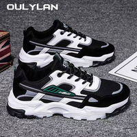 Oulylan Outdoor Men's Breathable Mesh Running Sneakers Running Shoes Anti-skid Sports Running Shoes Men Fashion Sports Shoes