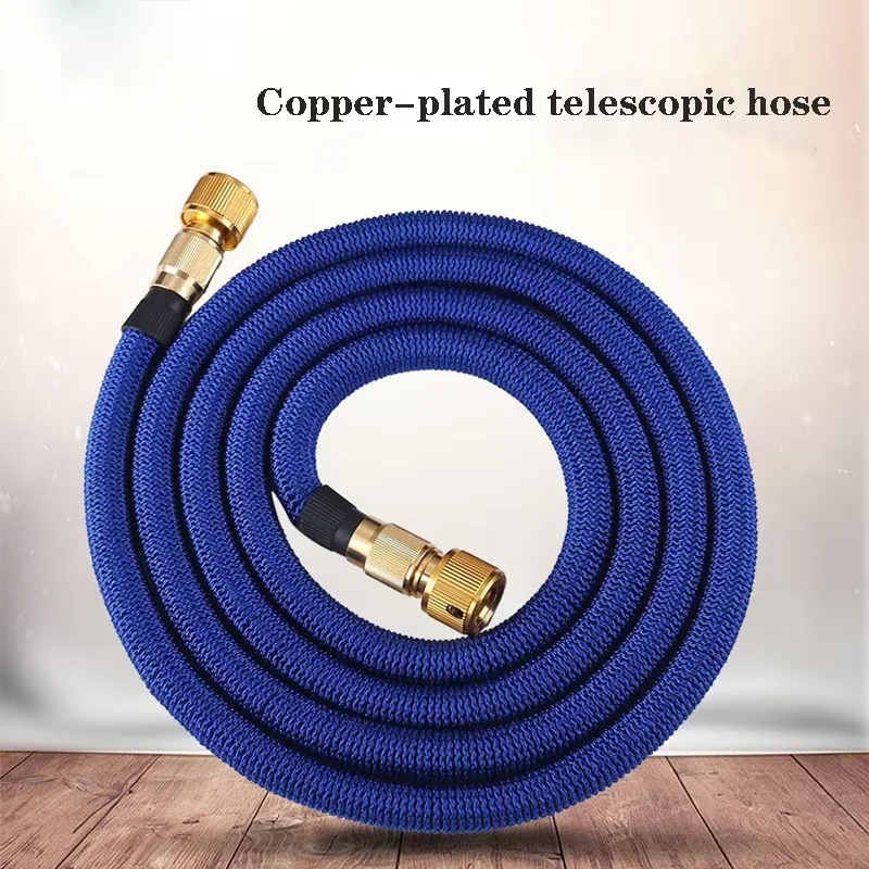 3X Telescopic TPE Water Hose Copper Plated Garden Hose for Car Wash Magic Telescopic Flexible Pipe Home Outdoor Watering
