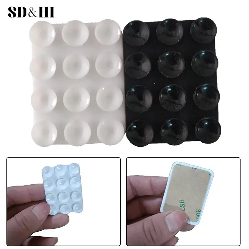 Silicone Suction Pad For Mobile Phone Fixture Suction Cup Backed Adhesive Silicone Rubber Sucker Pad For Fixed Pad