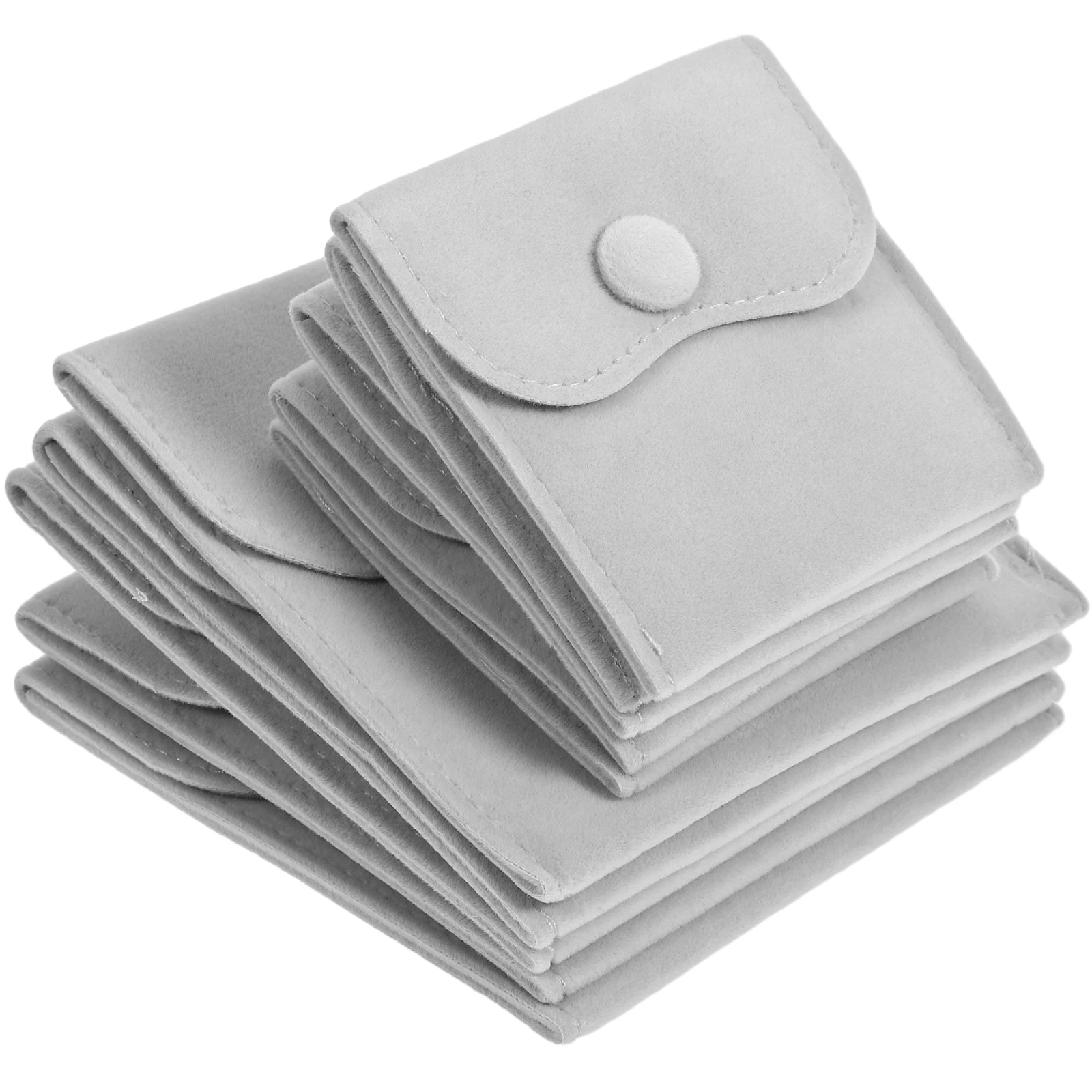 

10 Pcs Pink Lint Bags 7x7cm 10x10cm Jewelry Storage Small Earrings Necklace Bracelet Packing Gift Bag Protective Pouch Storage