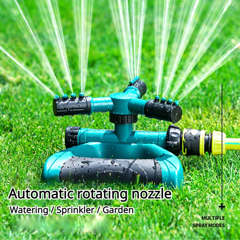 Automatic Sprinkler Green Nozzle 360 Degree Rotating Water Spray Vegetable Garden Irrigation Watering Sprinkler Irrigation