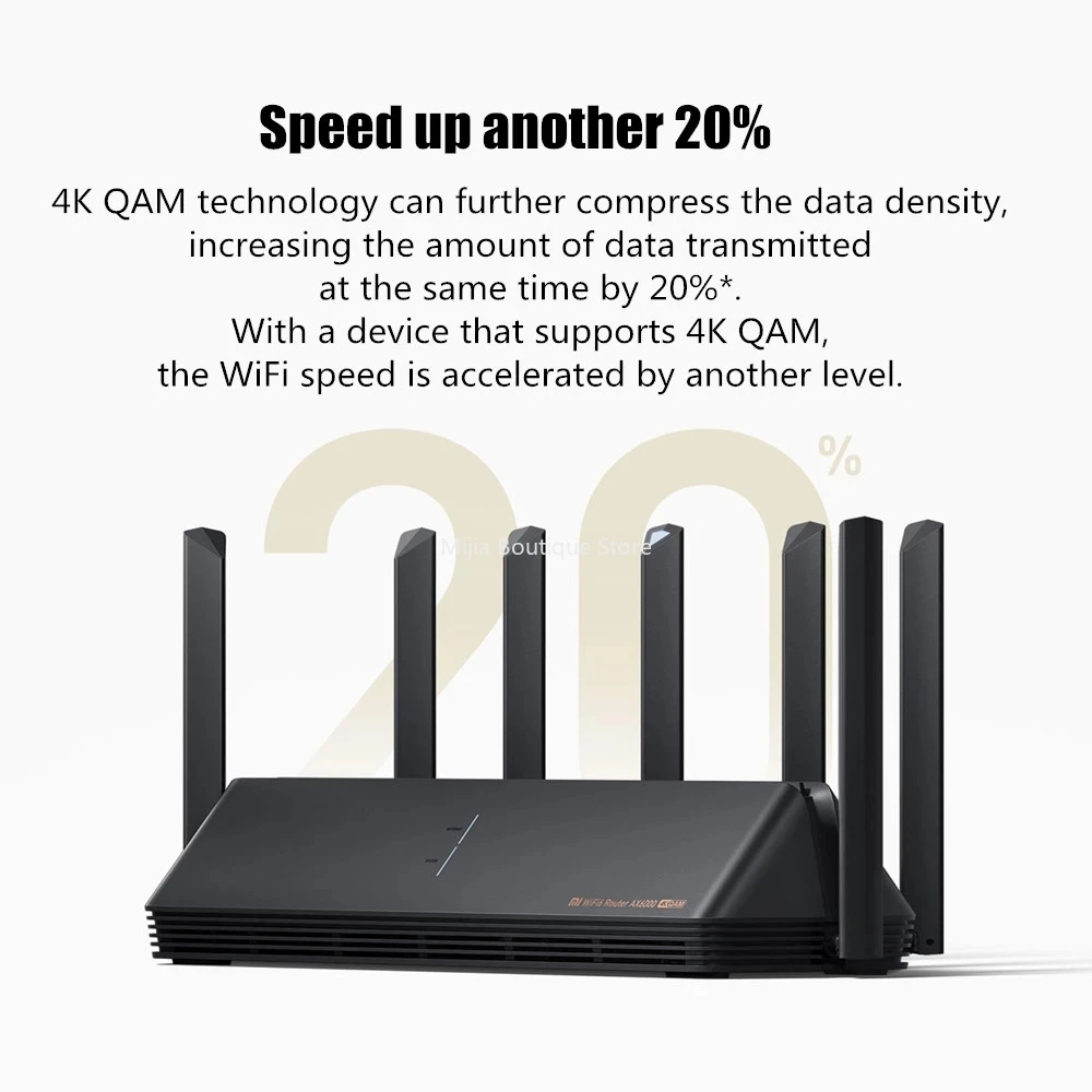 Xiaomi AX6000 AIoT Router 6000Mbs WiFi6 VPN 512MB Qualcomm CPU Mesh Repeater External Signal Network Amplifier Mi Home