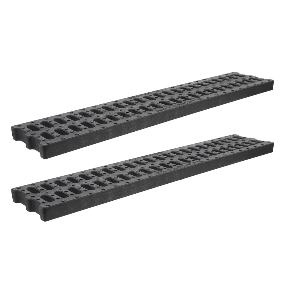 

2Pcs Professional Sturdy Plastic Trench Cover for City Restaurant Garage Outdoor Drain Grille Kitchen Sewer Drainage System