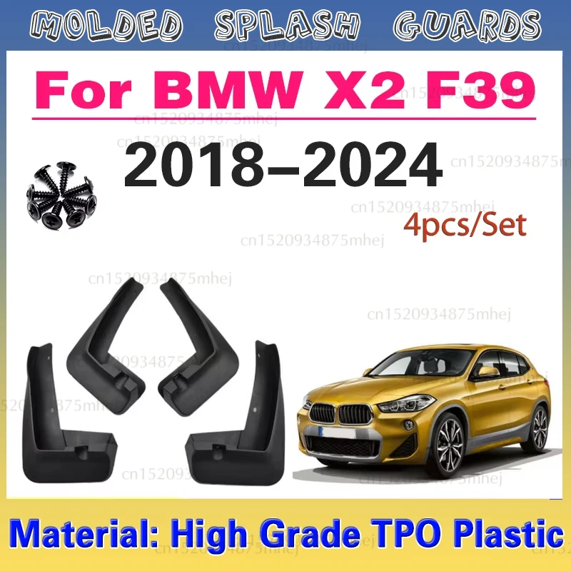 

For BMW X2 F39 2018 2019 2020 2021 2022 2023 2024 car Fender Mudflaps Splash Guards Mudguards Mud Flaps car Accessories