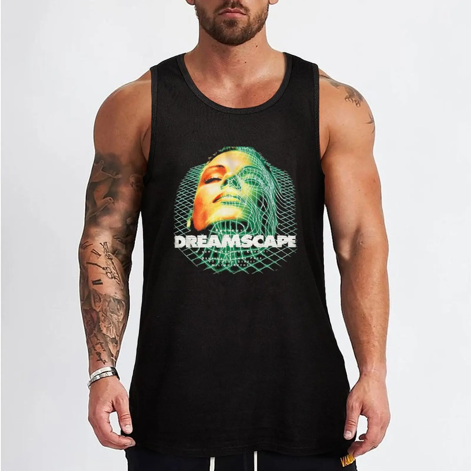 Dreamscape Old Skool Raver Hardcore Techno DnB Tank Top t-shirt gym man t shirt gym gym accessories man Sportswear for men