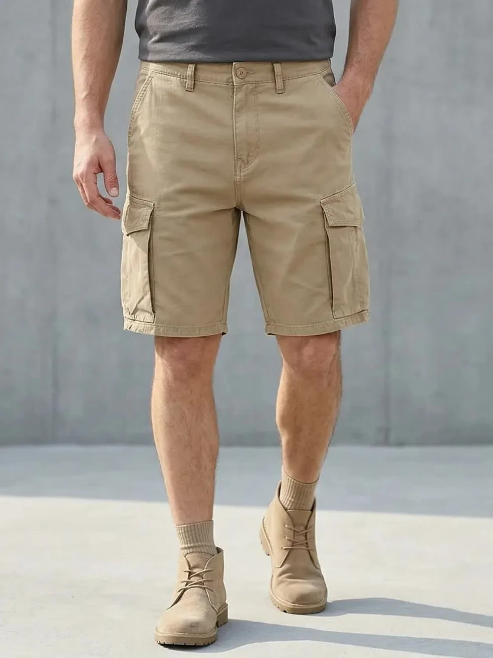 

Мужские повседневные шорты-карго с множеством карманов, летние спортивные рабочие шорты, прямые шорты-бермуды, походные шорты