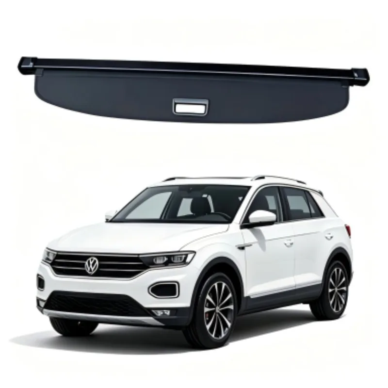 

Cargo Cover Trunk Privacy Shade Rear Security Partition Anti-Theft Shield Organizer for VW T-Roc 2017-2022, Perforated Style