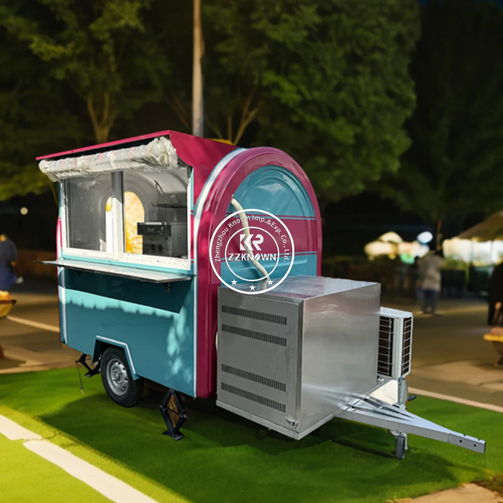 

Custom Food Trailer Snack Pizza Kiosk Concession Food Truck Van Mobile Restaurant Hot Dog Ice Cream Kiosk With Fully Equipments