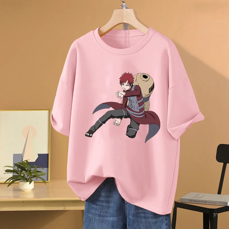 Anime Naruto T-Shirt Gaara gedruckt Männer und Frauen T-Shirt Freizeit sport Straße Student Paar T-Shirt