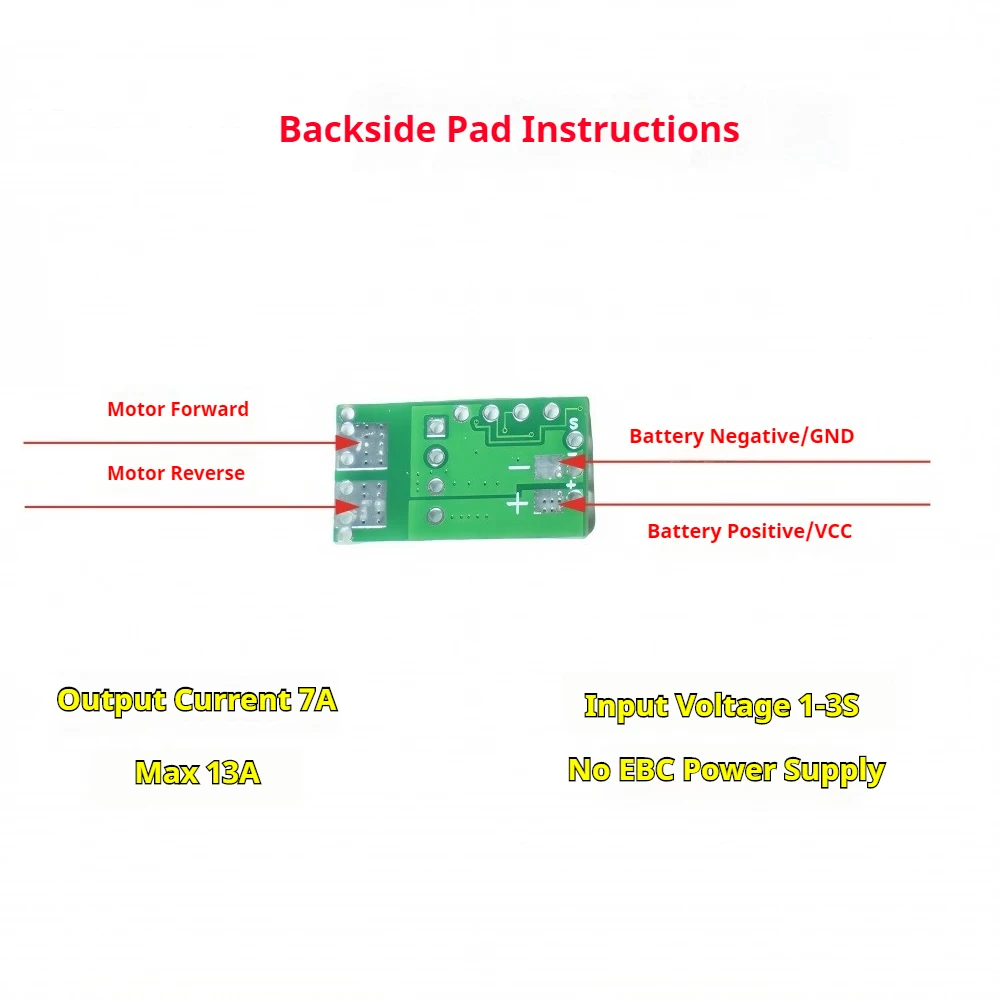 

1S-3S Mini Brushed ESC Bidirectional Unidirectional Switchable 7A 13A for Coreless Motor Linear Speed Control for RC Model