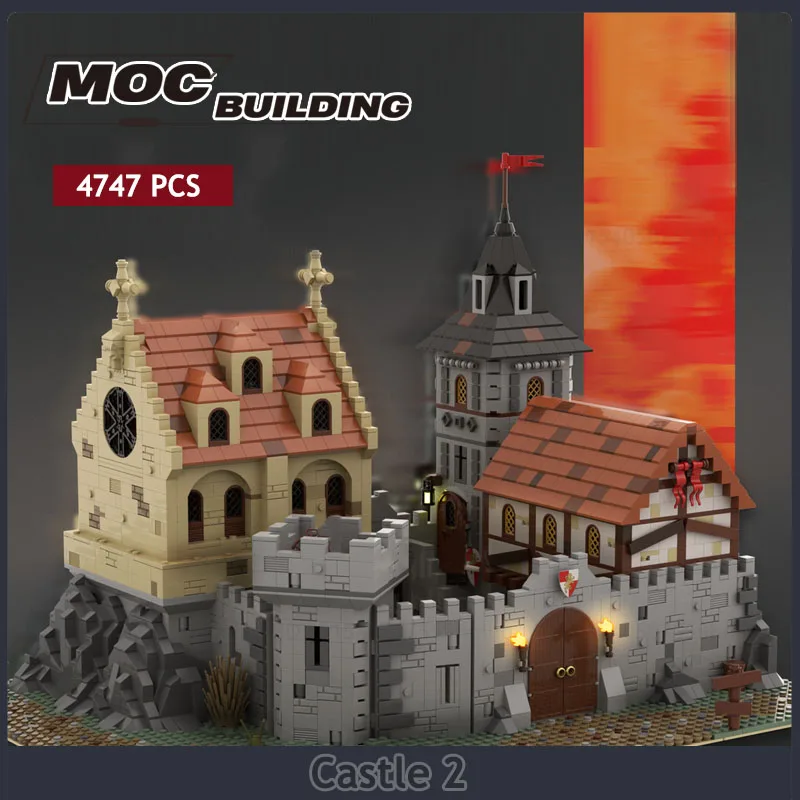 UCS Medieval Module Castle Architecture MOC Building Blocks Technology Bricks Creative Collection Toys Display Xmas Gifts