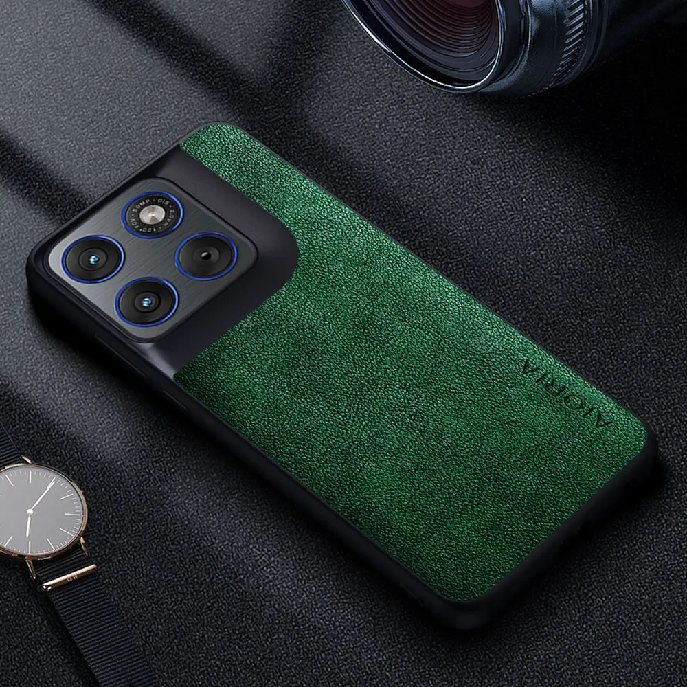 حافظة هاتف جلدية فاخرة فاخرة لهاتف موتورولا موتو إيدج 70 60 50 برو فيوجن نيو ريترو غطاء بلون سادة #5