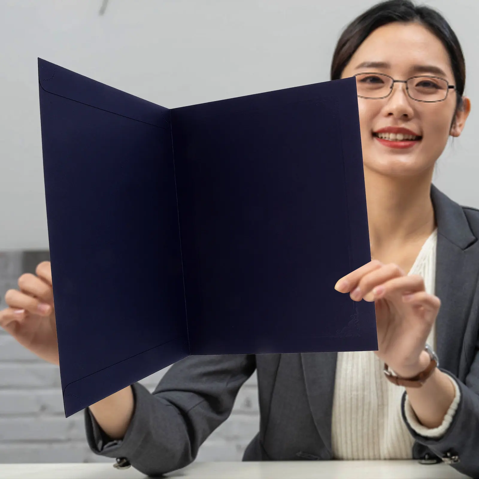 

4Pcs Certificate Holder Diploma Cover Award Certificate Protector Paper Document Folder for Graduation Ceremony Presentation and