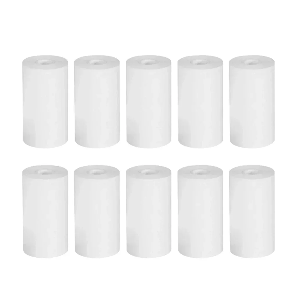 10 Rolls Thermal Paper 57x25 Mm Printing Label Roll for Mobile POS Photo Printer Cash Register Rolling Paper Office Stationery