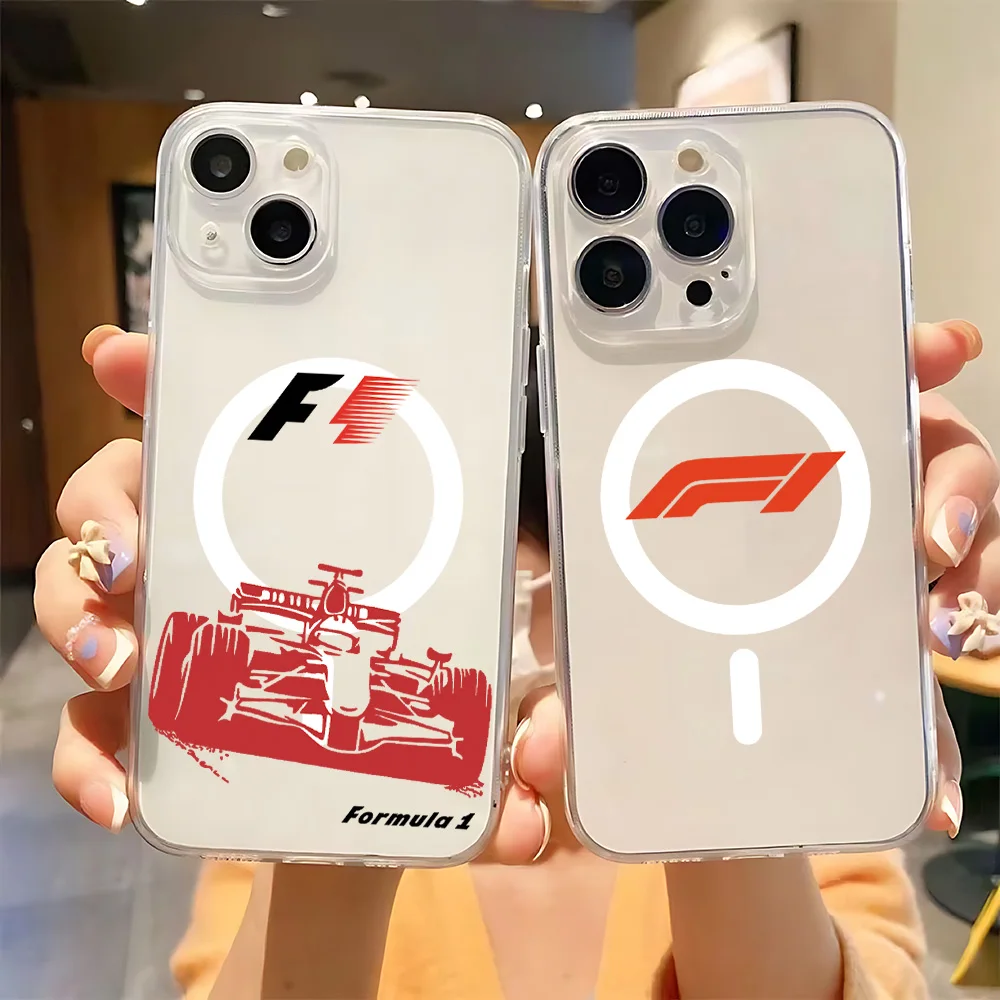 Formula 1 F1 Racing Magsafe Magnetic Phone Case for iPhone 16 15 14 13 12 11 8 7 Plus Pro Max X XR XSMax Soft Clear Tpu Cover