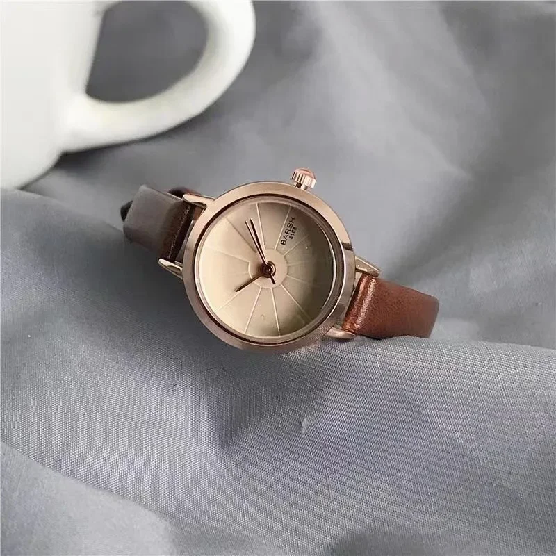 Zegarek Damski, простые женские часы, элегантные кварцевые наручные часы, маленький круглый циферблат, женские часы высокого качества, подарок, Relojes