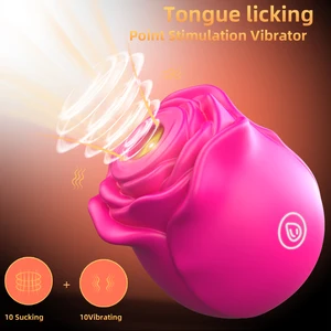 1 Buah 10 Frekuensi Mainan Vibrator Mawar Pengisap Kuat Wanita untuk Wanita Stimulator Vakum Pengisap Klitoris Puting Susu Oral Mainan Seks Wanita 8 mainan seks penjualan terbaik rose - №