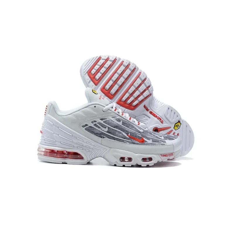 

Nike Air Max Plus TN 3 White Black Red Retro Fashion Non-slip Air Cushion Comfortable Men Running Shoes Walking Sneakers