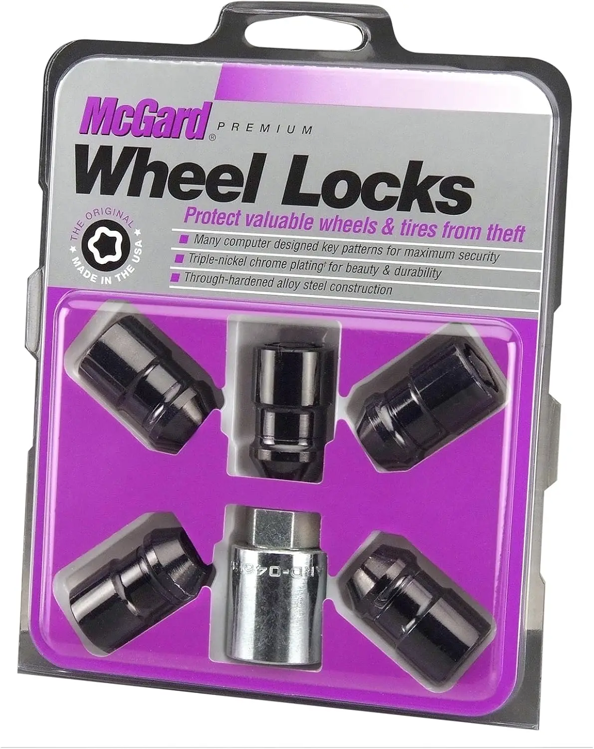 

Set of 5 M12 x 1.5 Thread Cone Seat Wheel Locks with Dual Hex Sizes for Secure Vehicle Fit