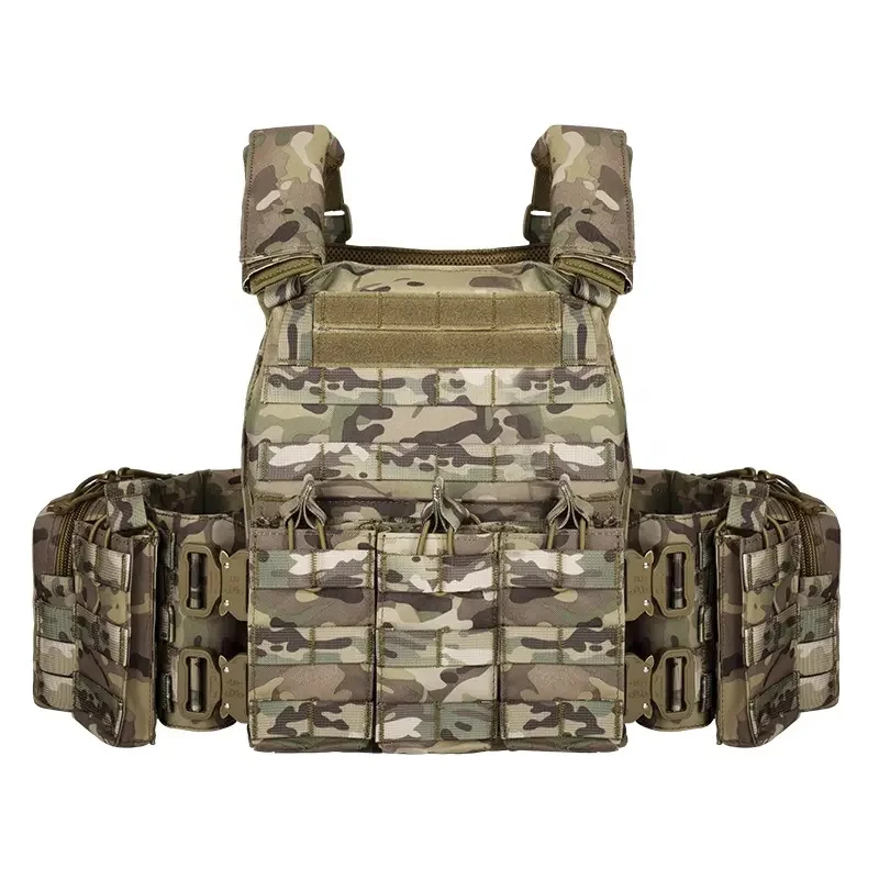 YAKEDA 2023 New Arrival Waterproof Hunting Camouflage Molle Chaleco Tactico Army Plate Carrier Tactical Vest