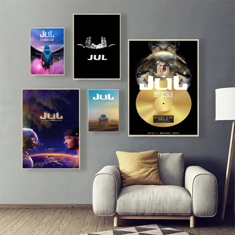 Rapper Jul  Poster Self-adhesive Art Poster Whitepaper Prints Posters Artwork Home Decor