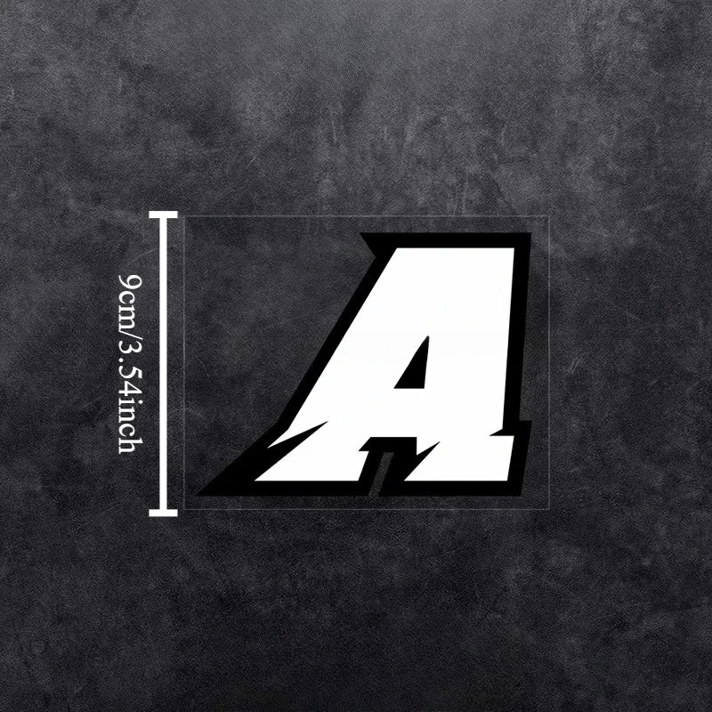 1Pc Racing Style Alphabet Waterproof Vinyl Sticker Decal for Motorcycle Helmet Fuel Tank Scooter