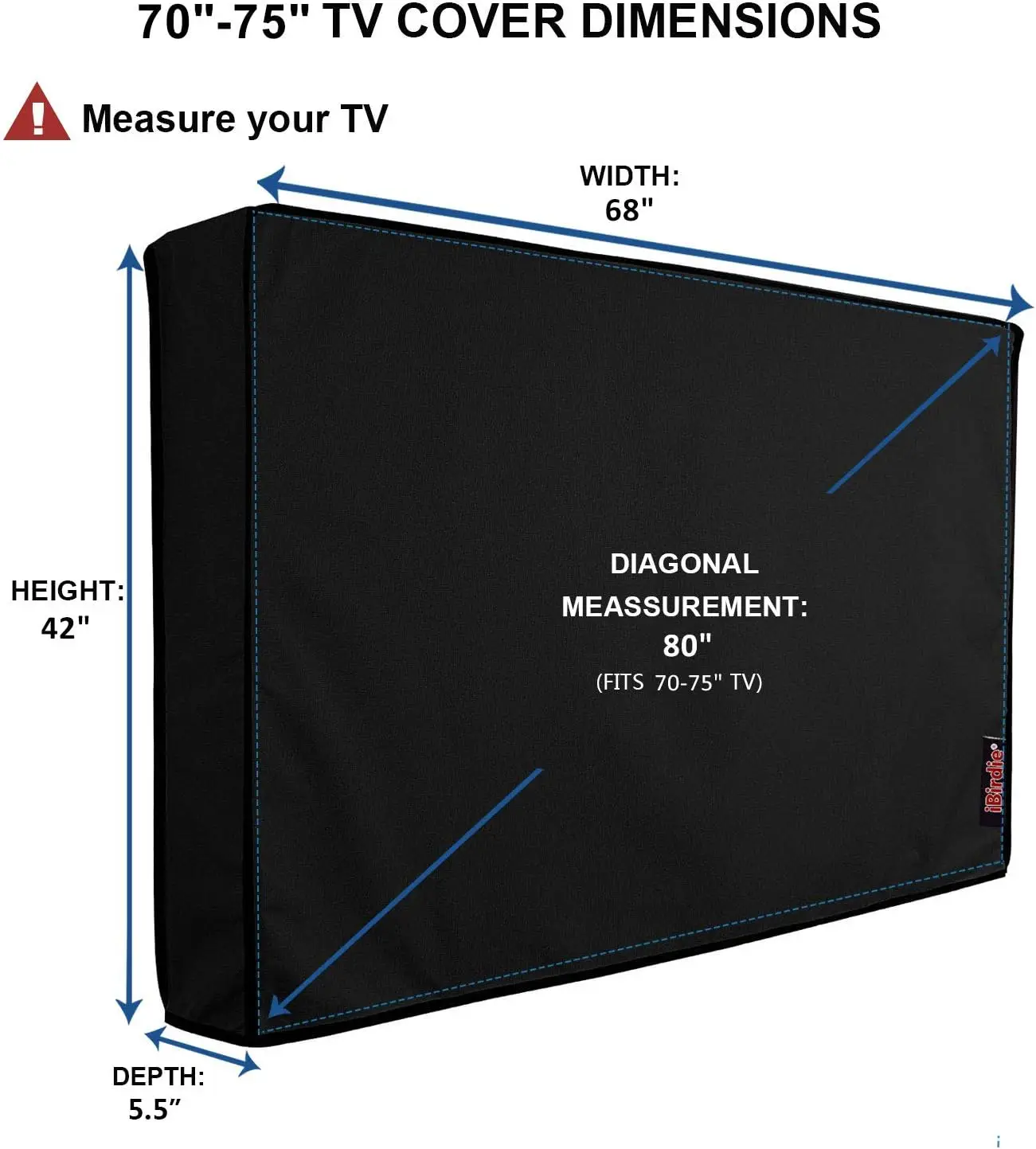 70 -75 inch useOutdoor Waterproof and Weatherproof TV Cover for 70 to 75 inch Outside Flat Screen TV