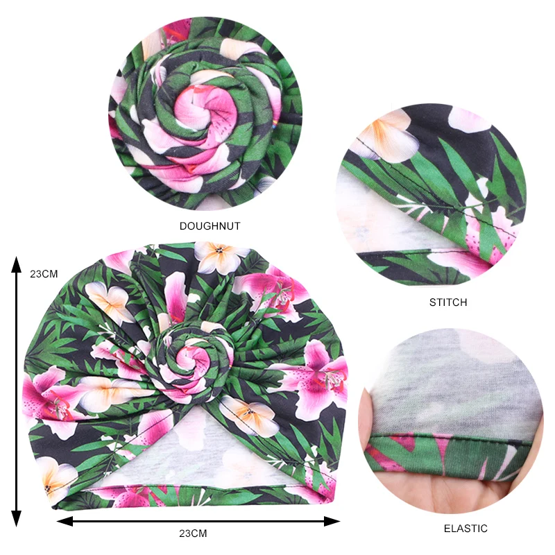 Women African Print Turban Hat Scrunchies Knot Headwrap Stretch Bandanas Party Headwear Ladies Headscarf Hair Accessories