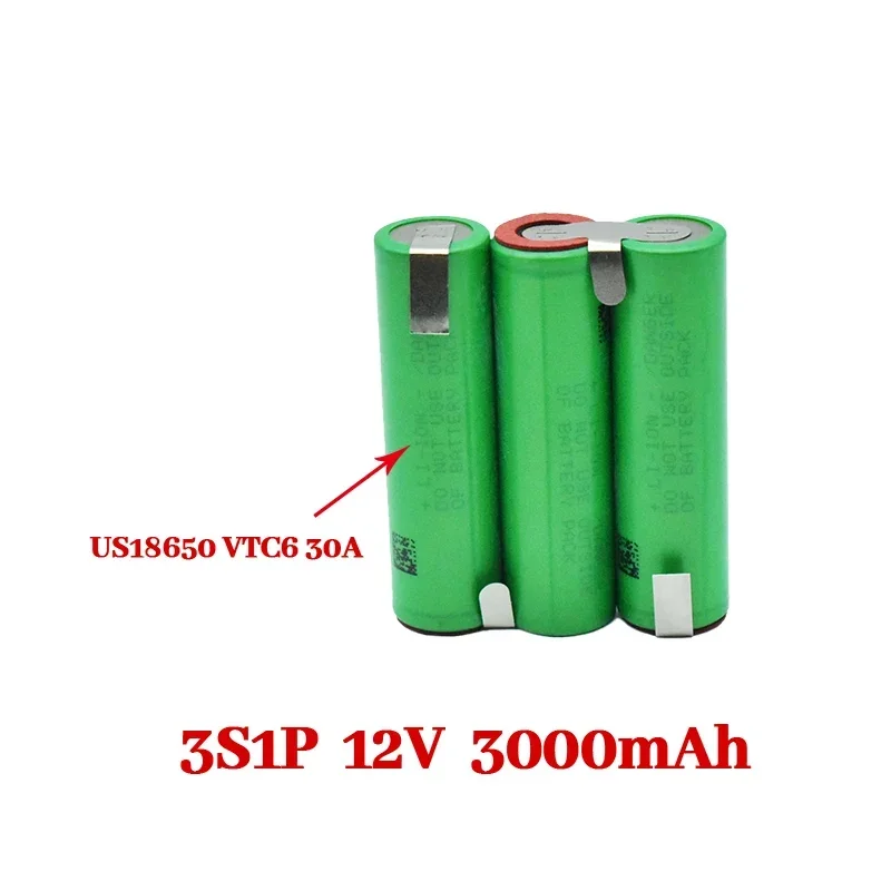 مفك براغي مخصص للبطارية ، وصلة سلسلة 12 فولت-21 فولت ، US18650VTC6 3000mAh-6000mAh ، 30A ، 18 فولت مفك براغي