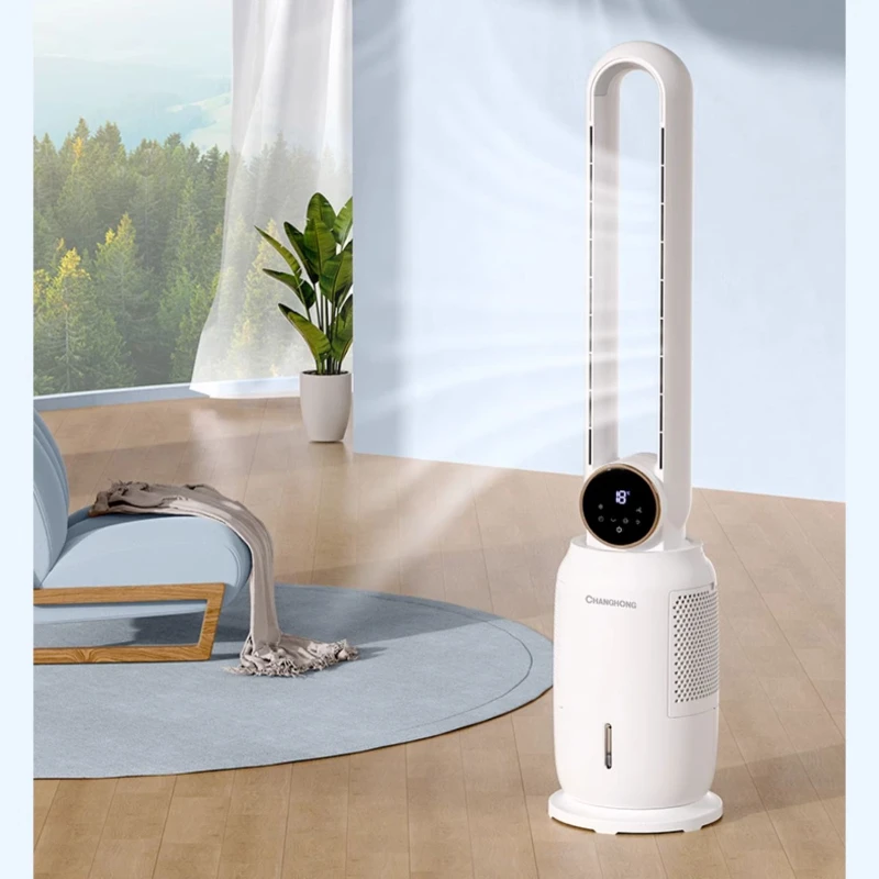 

Bladeless Fan Air Conditioner Household Cold Air Fan Light Tone Floor Tower Cooler Water-Cooled Bladeless Electric Fan