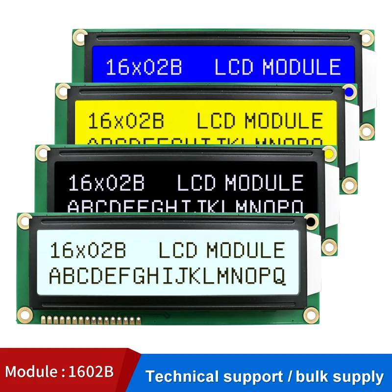 

LCD1602B ЖК-дисплей AIP31066 чип 3,3 В/5 В параллельный порт 16x2 символьный матричный модуль, 122*44 мм