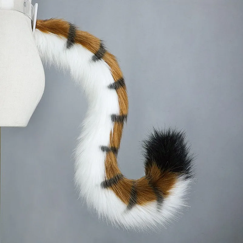 Novo trabalho artesanal orelhas azuis hairhoop cauda colar brincos cosplay tigre bandana lolita acessórios argola de cabelo headwear anime