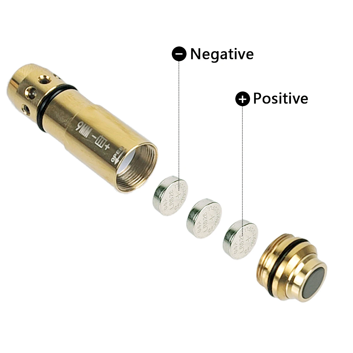 2 in 1  9x19mm Laser Training Bore Sight 9mm 7.62x39 380ACP 40S&W 223Rem Laser Training Bullet Dry Fire Laser Trainer Cartridge
