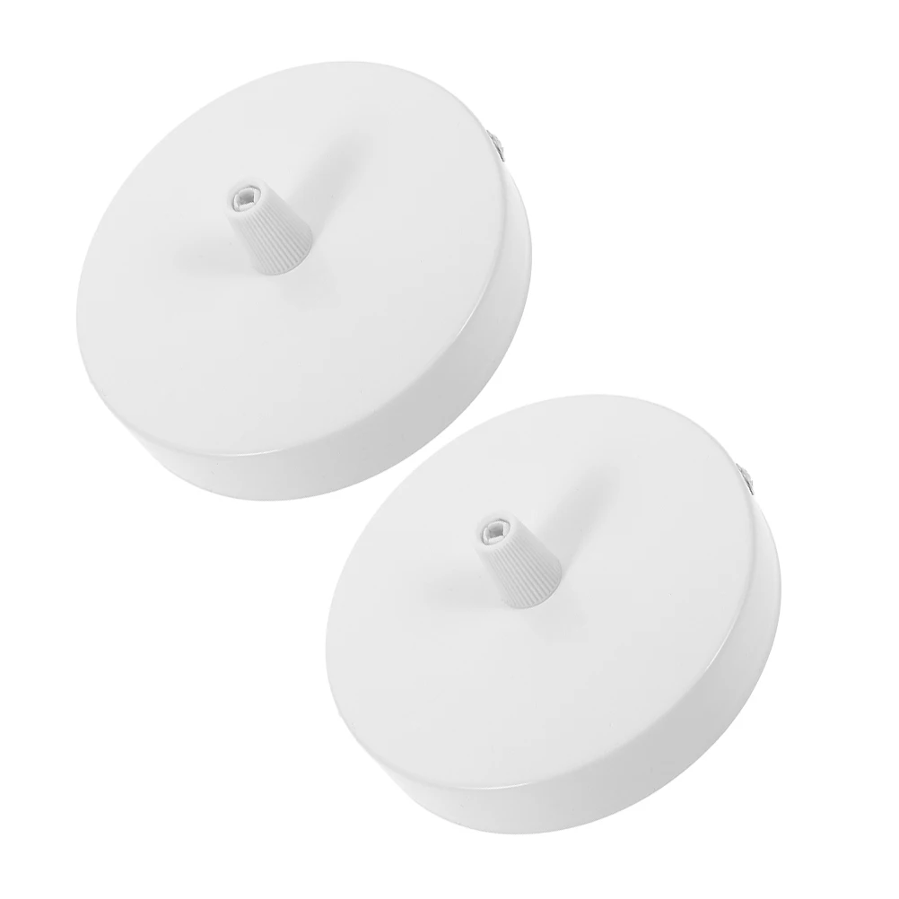 

2pcs Ceiling Plate Lampshade Canopy for Pendant Light Base Metal Cover Replacement Sturdy Finish Lightweight Easy Installation
