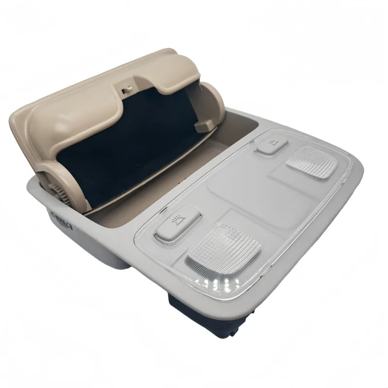 928502E000 Gray Overhead Console with Reading Lights & Beige Glasses Case for Hyundai Tucson 2004-2009 OEM 92850-2E000