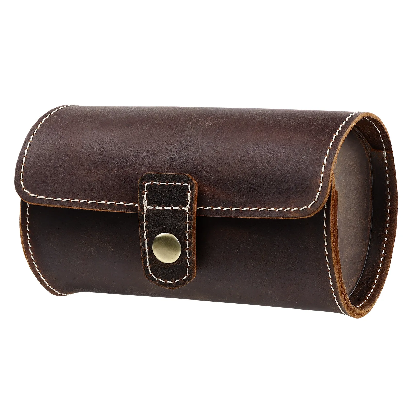 

Коробка для хранения часов в винтажном стиле, дорожный органайзер для часов, маленький круглый портативный футляр с кнопкой-защелкой, прочный, 1 шт.